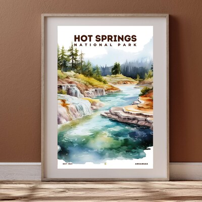 Hot Springs National Park Poster, Travel Art, Office Poster, Home Decor | S8 - image4